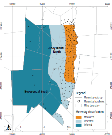 Booysendal Merensky resource classification 2014 [map]