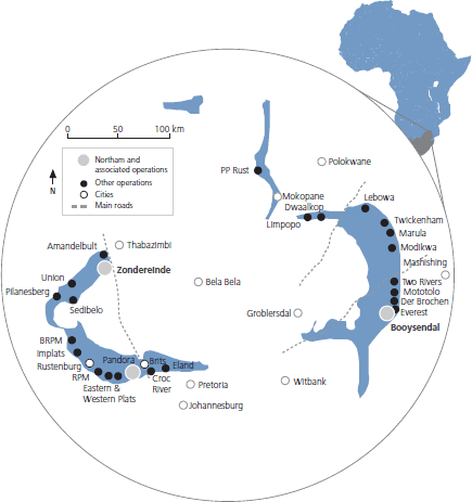 Locations map
